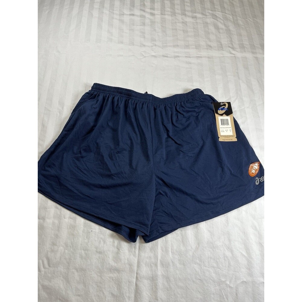 NWT ASICS Women's Legato Knit Short WS0303 Navy Blue Size XL Athletic Running
